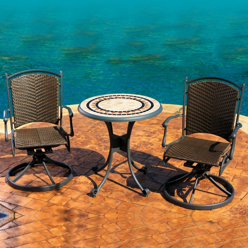Outdoor Patio  on Tuscan Swivel Bistro Patio Set 3 Piece Is Currently Not Available