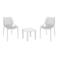 Air Conversation Set with Ocean Side Table White S014066